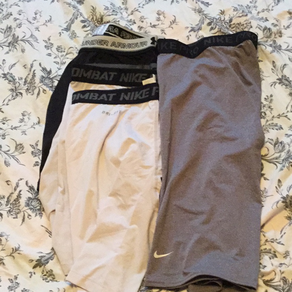 Nike and under amour compression shorts (bundle)